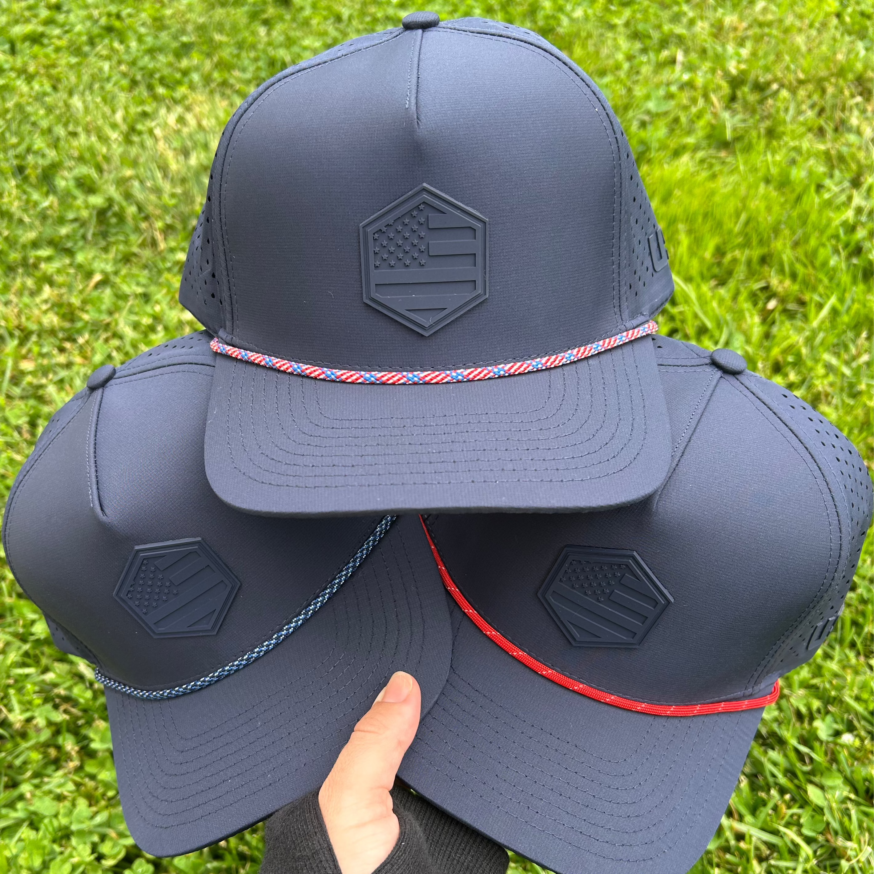 Navy Blue USA Hat w/3 ropes