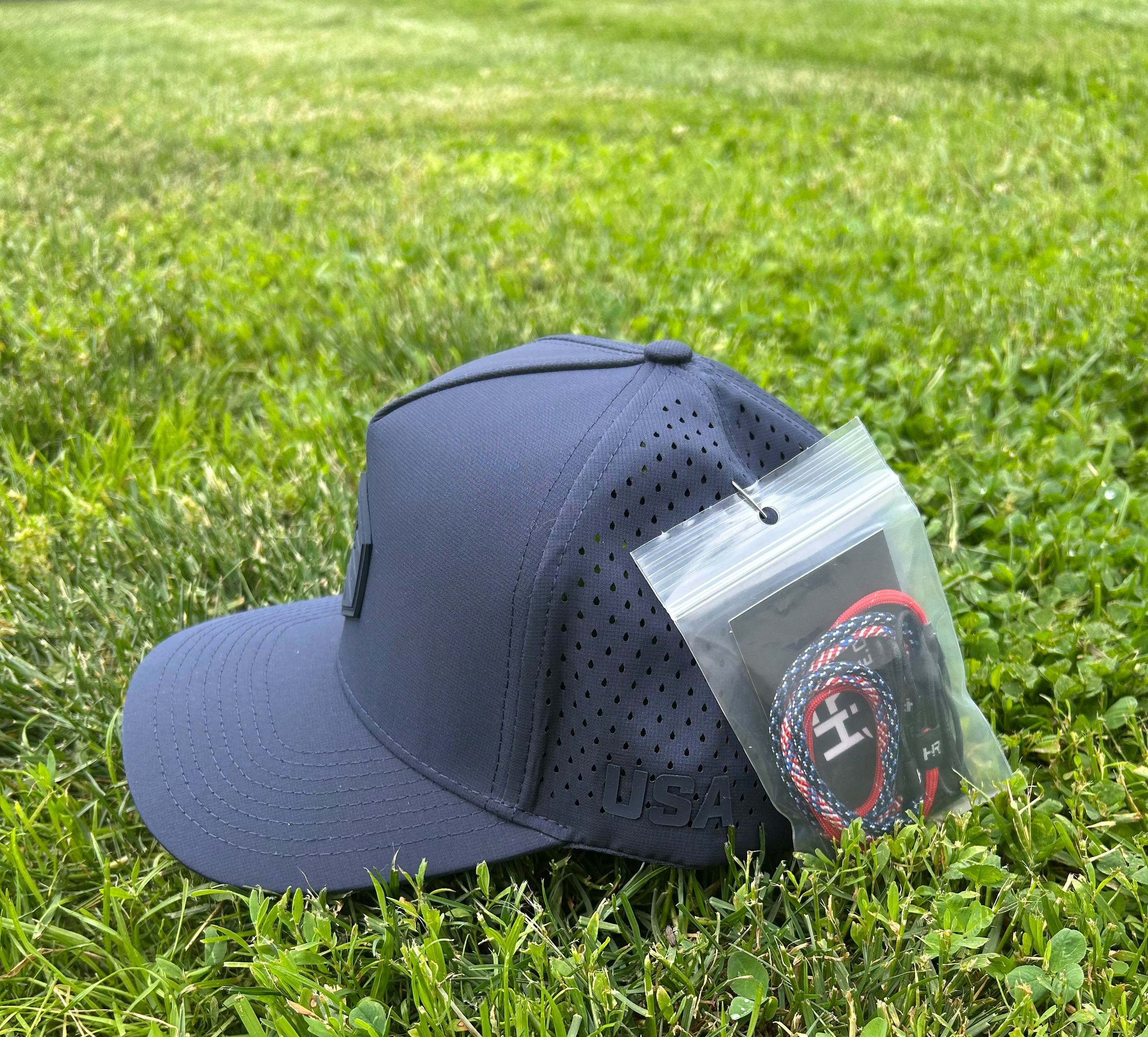 Navy Blue USA Hat w/3 ropes