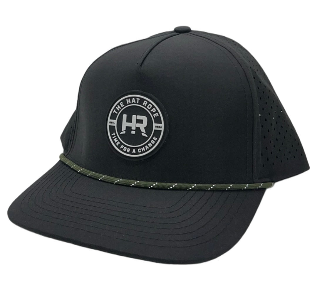 Dark Green-Reflective Striped Hat Rope