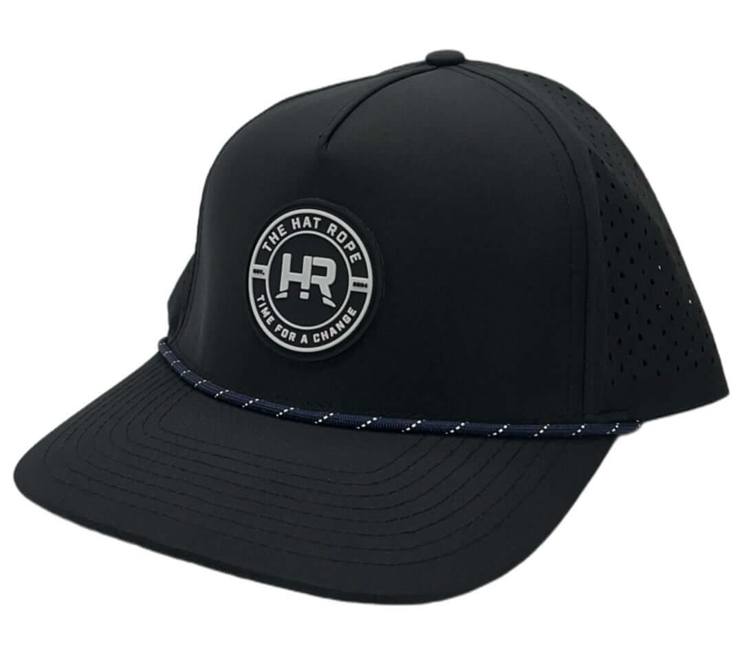 Navy Blue-Reflective Striped Hat Rope